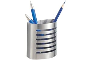 INTERDESIGN iDesign Magnetyczny uchwyt na długopis do lodówki i tablicy, magnetyczny pojemnik na długopisy biurowe ze stali nierdzewnej