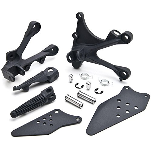 Rider Front Passenger Footrests Foot Pegs Motor Foot Rests 2PCS Fit For Kawasaki ZX-6R 2005 2006 2007 2008