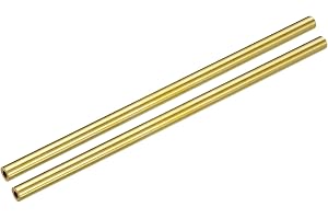 QUARKZMAN 2 st mässingsrör 4 mm AD 1 mm vägg tjocklek 100 mm längd runda rörledningsslangar för industri gör-det-själv projek