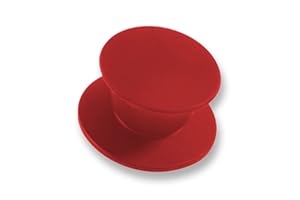 Kerafactum® Silicone Universel poigne de Remplacement Couvercle Casserole Bouton Adapt pour en Couvercle Verre rsistant la Chaleur Ronde 1 x Rouge