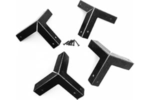 Oniissy Corner Protector, 4 Pack Corner Guards, Black Corner,Protectors Bronze Wooden Box Furniture Table Corner Decorative,Including 24 Matching Nails