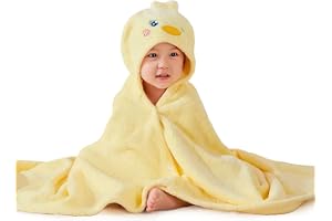 HAGOT Badhandduk med babyhuva, babyhandduk, superabsorberande, mjukt lakan, unisex (120 x 84 cm)