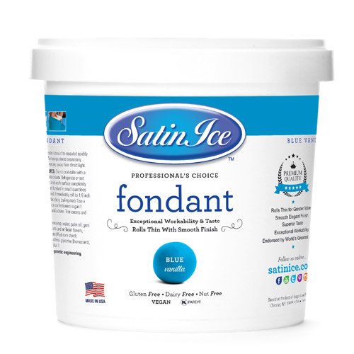 Satin Ice Fondant Azul sabor Vainilla 1kg