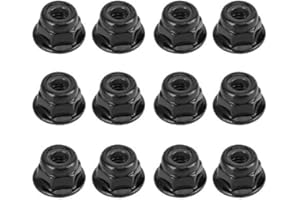 VGEBY 12 pièces RC écrous de Blocage, 1/10 Pneu 4mm écrou antidérapant Compatible avec Axial Traxxas SCX10 Voiture modèle RC(Noir) Accessoire de modèle de Voiture