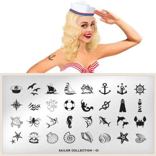 MoYou-London Nageldesign THE SAILOR Schablonen neue Kollektion 01