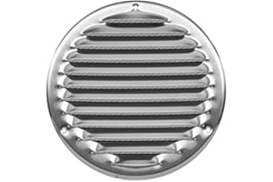 ABOUT VENT Ø 160mm Rejilla de Ventilación de Acero Inoxidable con Mosquitera - Rejillas de Ventilación Metálicas