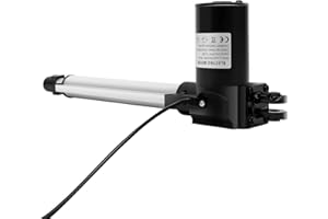 JINTAIHUA Rademacher Moteur Tubulaire Réglage Électrique pour Inclinaison 6000N 220V Course 230mm IP44 Noir/Argent