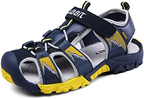 Easondea Outdoor Sport Sandals for Boys Kids Summer Breathable Closed-Toe Velcro Sandals Sneakers Athletic Hiking Sandals (Toddler/Little Kid/Big Kid)
