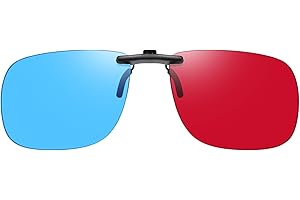 AoHeng Anaglyph Red Blue/Cyan 3D Clip on Glasses for 3D Movie Comic,Lighter,Clearer,Brighter
