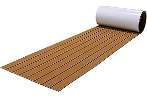 OSLEN Eva Schiuma Teak Sintetico Marino Tappeto Antiscivolo -Pavimenti Teak Adesivo per Barche e Kayak, RV, Pavimenti da Giardino,Decorazioni per Yacht 240 x 17.1/45/60 cm