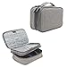 Price comparison product image AC Parts Double Layer Electronics Accessories Cable Organizer Storage Bag,Travel Universal Cable Cases for Charging Cable , iPad air, Charger, Kindle, Adapter and More(Grey)