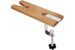 BORDSTRACT Joyeros Workbench de Madera,Joyeros Banco Abrazadera de Abrazadera en Forma de C con Ranura en V sobre mesa para Fabricación y Procesamiento de Joyería