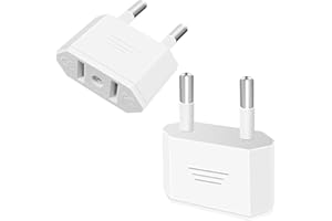Tixlux 2 Pièces Adaptateur Prise USA vers France, fiche d'adaptation Deutschland Stecker, Pour Voyage US vers EU