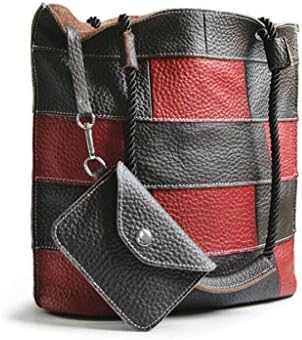 Great Strange Ladies Leisure Simple bucket bag/leather handbag/shoulder bag, messenger bag, shopping/travel/work , horizontal lines