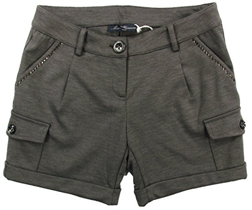 BLUMARINE "Miss" baby girls shorts with rhinestone (gray/brown)