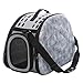 Produktbild WEAO Faltbarer Premium Pet Carrier Rucksack Für Kleine Katzen Und Hunde, Die Im Freien Wandern Belüftetes Design, Eva-Material, Fremdgasasche
