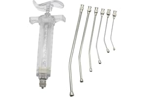 FULAIERGD 20 ml Spritze mit 6 Stücke Ernte Rohre Baby Vogel Nymphensittich Wellensittich Papagei Haustier Hand Aufzucht Fütterung Spritzen (20ML)