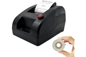 CYSSJF Queue Ticket Machine | Queuing Printer, 58mm Thermal Printer, Take-A-Number Ticket Dispenser | For Clinic/Restaurant Printing Waiting Number in Order | Print Content Editable via PC