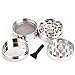 Produktbild Grinder Crusher Aluminium Kraeutermuehle Gewuerzmuehle Tabakmuehle Muehle Alu Grinder Metall Alu 4 Teilig mit Sieb Feinsieb Tabak herb mill 40mm 4 Farben Schwarz Rot Silber Grau