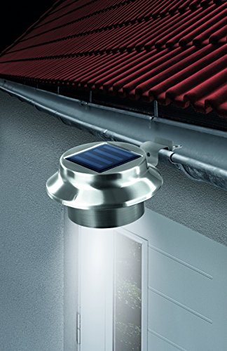 Solar-Dachrinnenleuchten | Edelstahl | 3er-Set | Außenbeleuchtung | Kabellos | Beleuchtung - 2