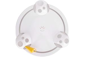 HEEPDD Jouet électrique pour Chat à Plateau tournant, Jeu de Chat Automatique Intelligent taquinant Le Jouet de Souris de Rotation de Plateau tournant (sans Batterie)(Blanc)
