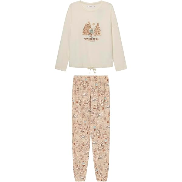 Pijama Largo De Mujer Women'secret – Multilicencia Lucky Love Snoopy, De Manga Larga, Azul, Talla S