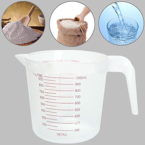 1 Stück 1000ml Handhled Kunststoffbecher Messbecher Küche (1000ml) - 4