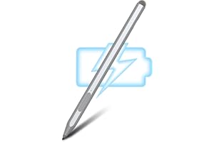 KOKABI Lápiz para Surface con 1024 de sensibilidad a la presión, Rechazo de Palma. Funciona para Surface Pro X/9/8/7/6/5/4/3, Surface Go 3/Book 3/Laptop 4/Studio 2, VivoBook Flip 14 (Plata)