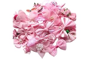 Chenkou Craft Assortiment de nœuds en ruban de couleur rose pour loisirs créatifs