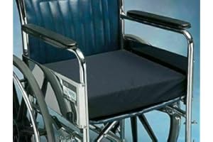 BUY ALL HERE Pressure Relief Wheelchair Seat Cushion Bolster Water Proof Fire Retardant Cover in Black (18 x 16 x 3 Inch) - 45 X 40 X 7 CM (MADE IN UK)
