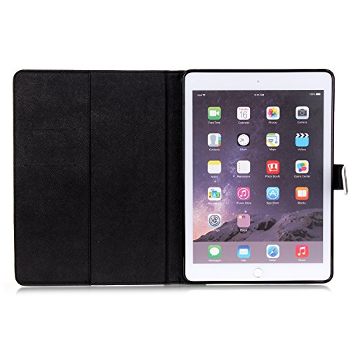 iPad mini 4 Handyhülle – Felfy Slim Full Body Don’t Touch my Pad Black Auge Muster PU Case Cover Etui Schutz Hülle Tasche für Apple iPad mini 4 + 1x Eule Anti Stöpsel + 1x Schwarz Stylus - 3
