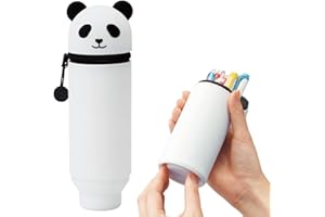 LIHIT LAB LIHITLAB Kawaii Federmäppchen mit japanischem Panda-Motiv, für Schule, Büro, Uni, niedlicher Schulbedarf, Tier-Stifthalter, Teenager, Mädchen, Reise-Kosmetikaufbewahrung, Künstler-Federmäppchen