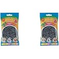 Hama Perles à Repasser - Sachet 6000 Perles Midi Noir + Sachet 1000 Perles Marron Glacé