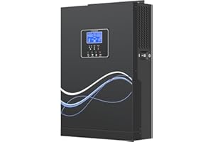 NOVOPAL 5500W Hybrid Inverter 48V DC to 230V 240V AC Off-grid All-in-One Power Inverter with MPPT Charge Controller up to 100A PV 500V DC with 48V Lead Acid and Lithium Batteries
