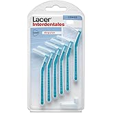 LACER - Cepillo Interdental Angular Cónico Pack 6 Unidades, Mango Angulado, Máxima Eficacia, Filamentos Tynex, Elimina la Pla