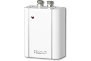 ‎THERMOFLOW Thermoflow Elex 5,5 kW Durchlauferhitzer 230 V | druckloser Klein-Durchlauferhitzer | Warmwasser bis 40 °C | G 3/8“ Anschluss | 3 L / min | Durchlauferhitzer für Waschbecken oder Küchenspülen