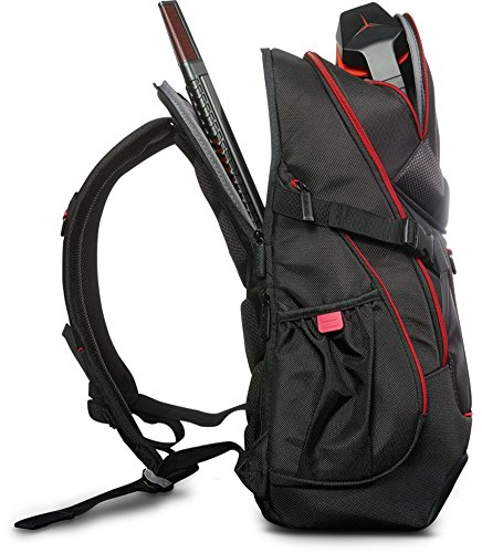 Lenovo Y Gaming Active Backpack (Y Gaming Design, Notebooks bis zu 17 Zoll, Extrafach für Gaming-Headset) schwarz-rot - 7