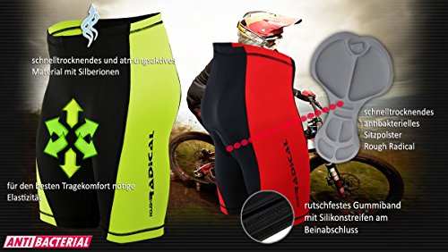 ROUGH RADICAL Herren Radlerhose Fahrradhose kurz mit Sitzpolster RACER PRO - 5