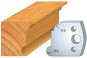 LUXOUTILS 053 : Jeu de 2 fers gorge + congé ht 40 mm pour porte outils entr'axe plot 24 mm