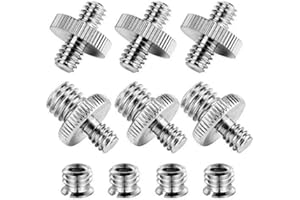 AFUNTA 10 Stk. 1/4 Zoll und 3/8 Zoll Kamera Schraubenadapter Konverter Gewindemontage Set für Stativ Einbeinstativ Kugelkopf Lichtständer Schulter Rig