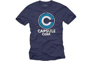 MAKAYA Camiseta para Hombre - Capsule Corp Goku Anime Manga
