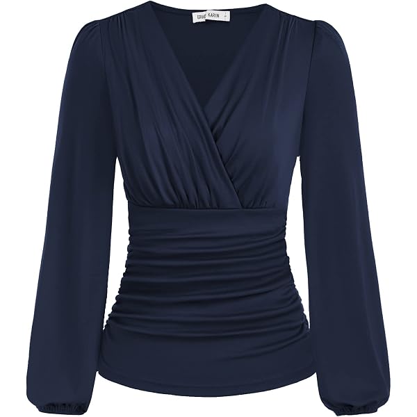 Chemisier D'Été Élégant GRACE KARIN Femme - Col V, Manches Volants, Tunique Formelle Pour Bureau Et Occasions