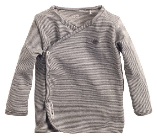 Noppies Unisex Baby U Long Sleeve Soly YD Striped T-Shirt, Grey (Anthracite Melange), 9-12 Months (Manufacturer Size:74)
