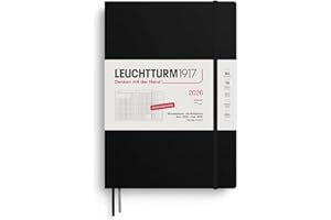 ‎LEUCHTTURM1917 LEUCHTTURM1917 372603 Monatsplaner & Notizbuch Composition (B5) 2026, 16 Monate (01 November 2025-28. Februar 2027), Softcover, Schwarz, Deutsch