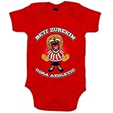 100% algodón Body bebé Athletic Bilbao fútbol Beti zurekin - Rojo, 6-12 meses