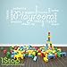 1Stop Graphics Shop - PLAYROOM RULES WALL STICKER QUOTE - KIDS BEDROOM NURSERY WALL ART DECAL X220 - Colour: Red - Size: Large