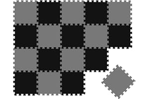 LittleTom 18 Pezzi Tappeto Gioco per Bambini in Piastrelle EVA 30x30 - Pavimento Morbido e Antiscivolo per Neonati - Superficie Puzzle Protettiva Ideale per la Cameretta dei Bimbi e Gioco a Terra