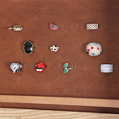 Songmics 153 x 35,5 x 35 cm Schmuckschrank Spiegelschrank Holzfarbe JBC77M - 4