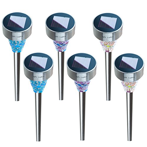 Mosaik Solar Grenzleuchten (6er Pack) von SPV Lights (2-Jahres-Garantie inklusive) - 4