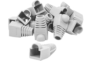 Laroal 100 Fundas Protectoras para Cables RJ45 de Red, para Cables y Conectores RJ45 Redondos, sólidos o Trenzados.
